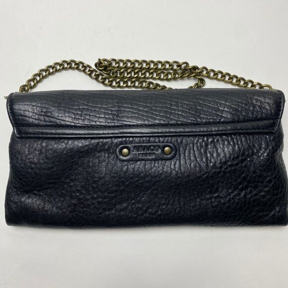 ABACO PARIS Black Pebble Leather Clutch Bag - Picture 2 of 8